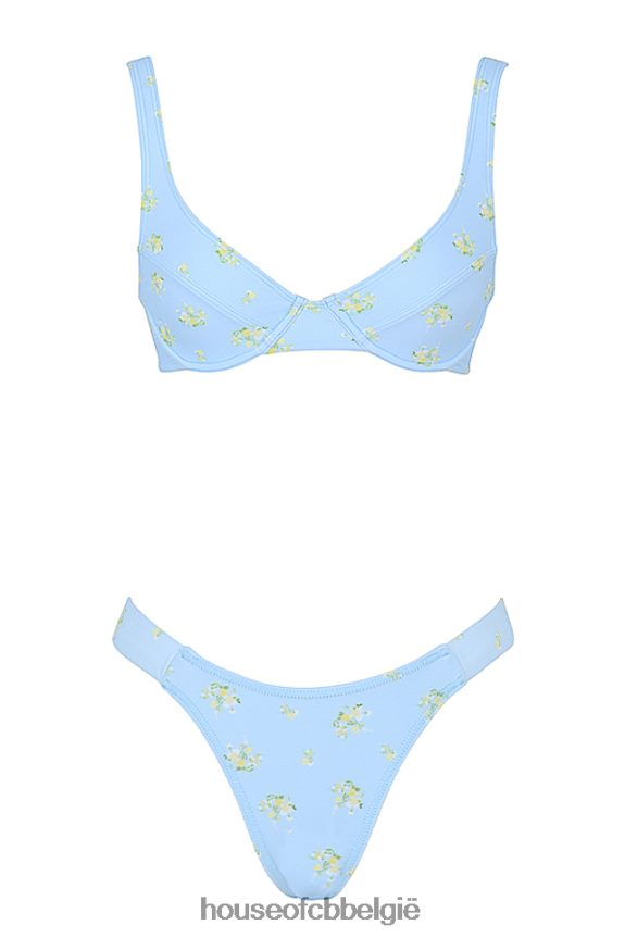 Mariposa babyblauwe bikini met bloemenprint House of CB X0JL681238 kleding