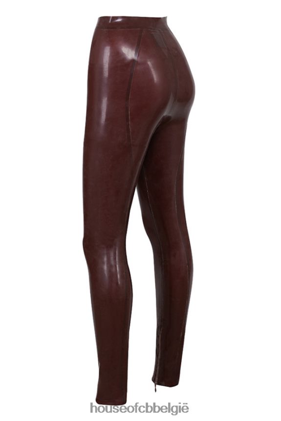 Lia Raisin latex legging met hoge taille House of CB X0JL681003 kleding