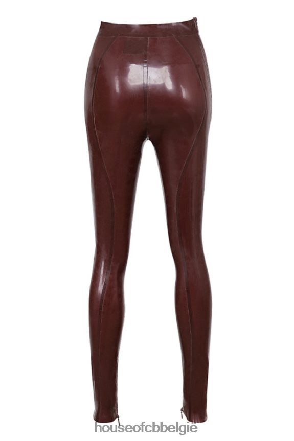 Lia Raisin latex legging met hoge taille House of CB X0JL681003 kleding