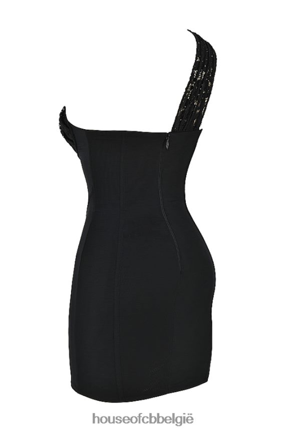 Lelie zwarte kanten mini-jurk House of CB X0JL68463 kleding