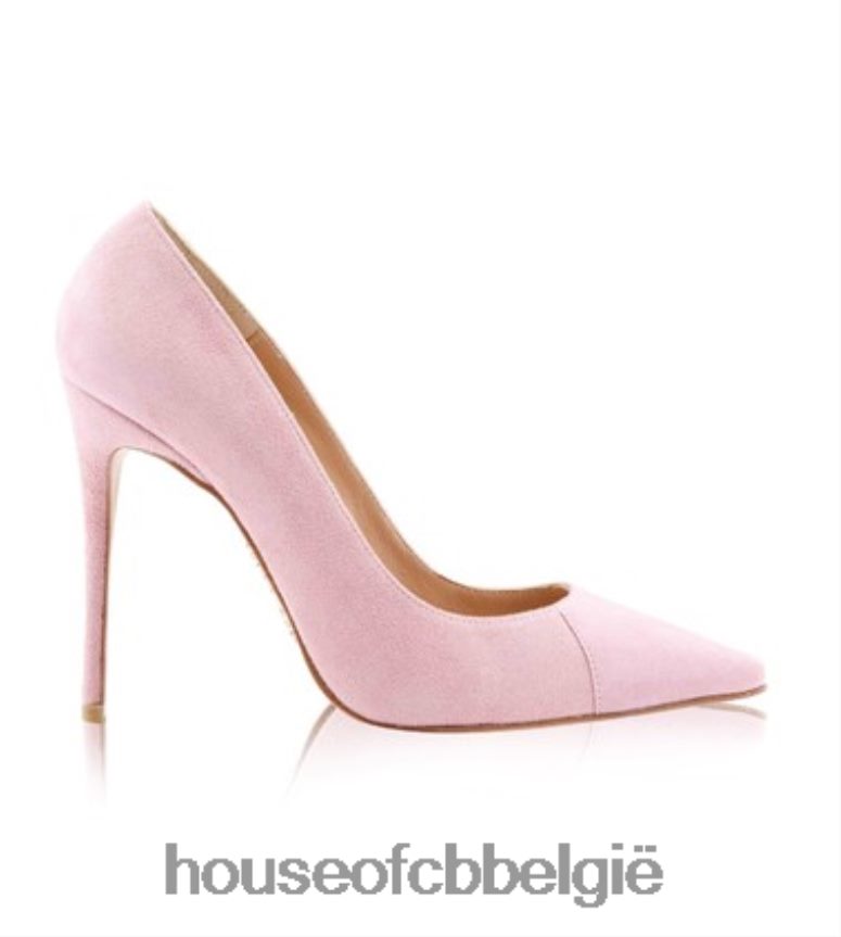 Parijs 5' roze suède hakken met puntige neus House of CB X0JL681129 schoenen